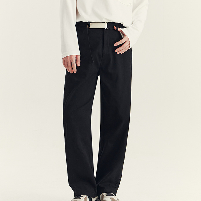 秋季褲子男休閒褲高級感寬鬆直筒時尚百搭長褲