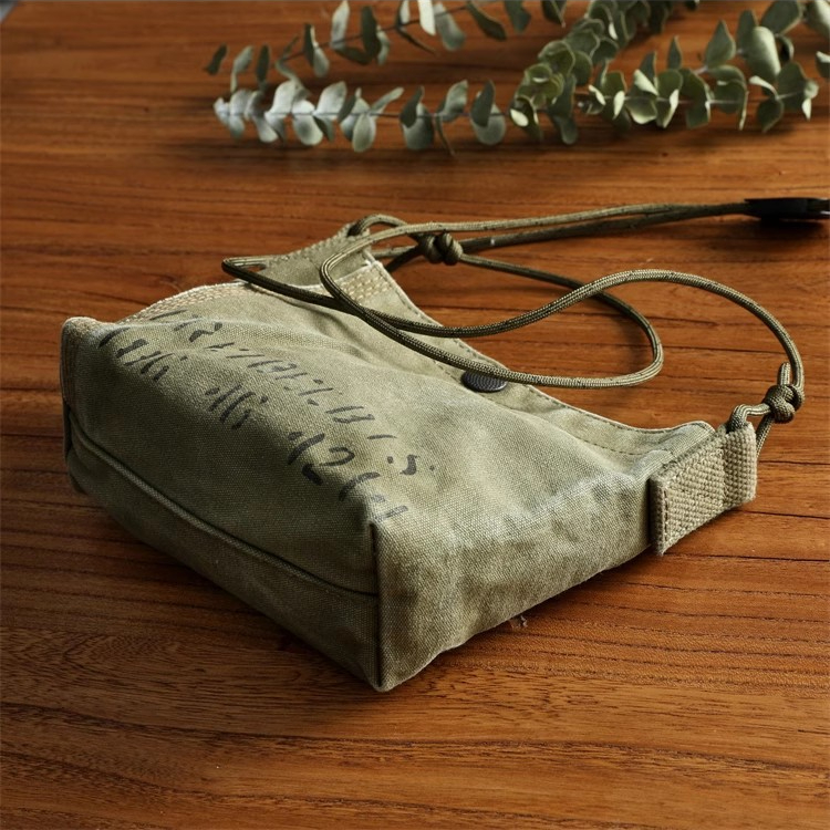 重工水洗做舊復古軍包男女斜挎包休閒百搭單肩包時尚潮流帆布包