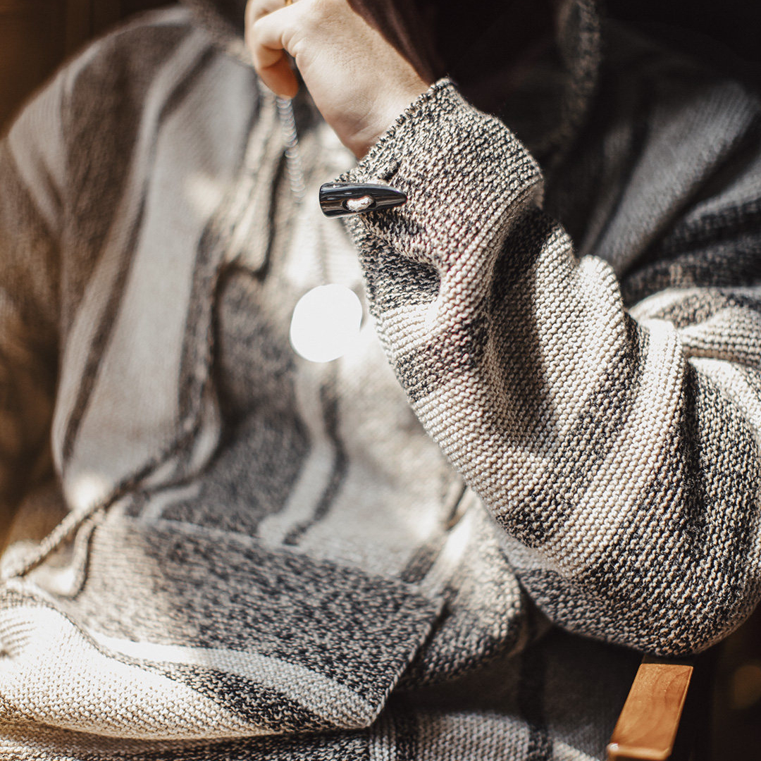 美式復古巴哈半開襟連帽衛衣套頭針織衫薄款垂感外套男春