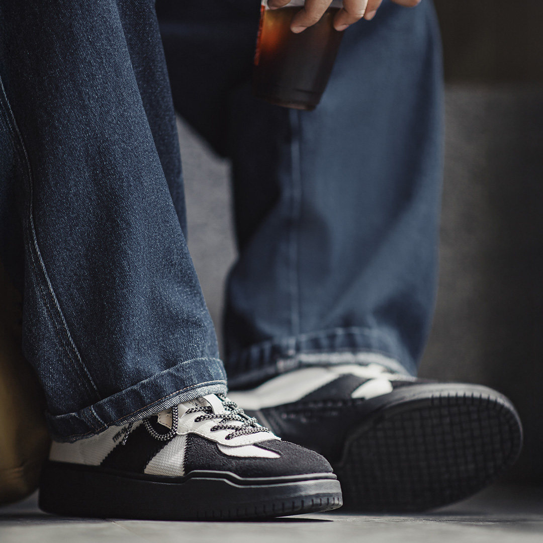 熊貓德訓鞋2026冬季新款復古厚底增高休閒阿甘鞋男士通勤板鞋