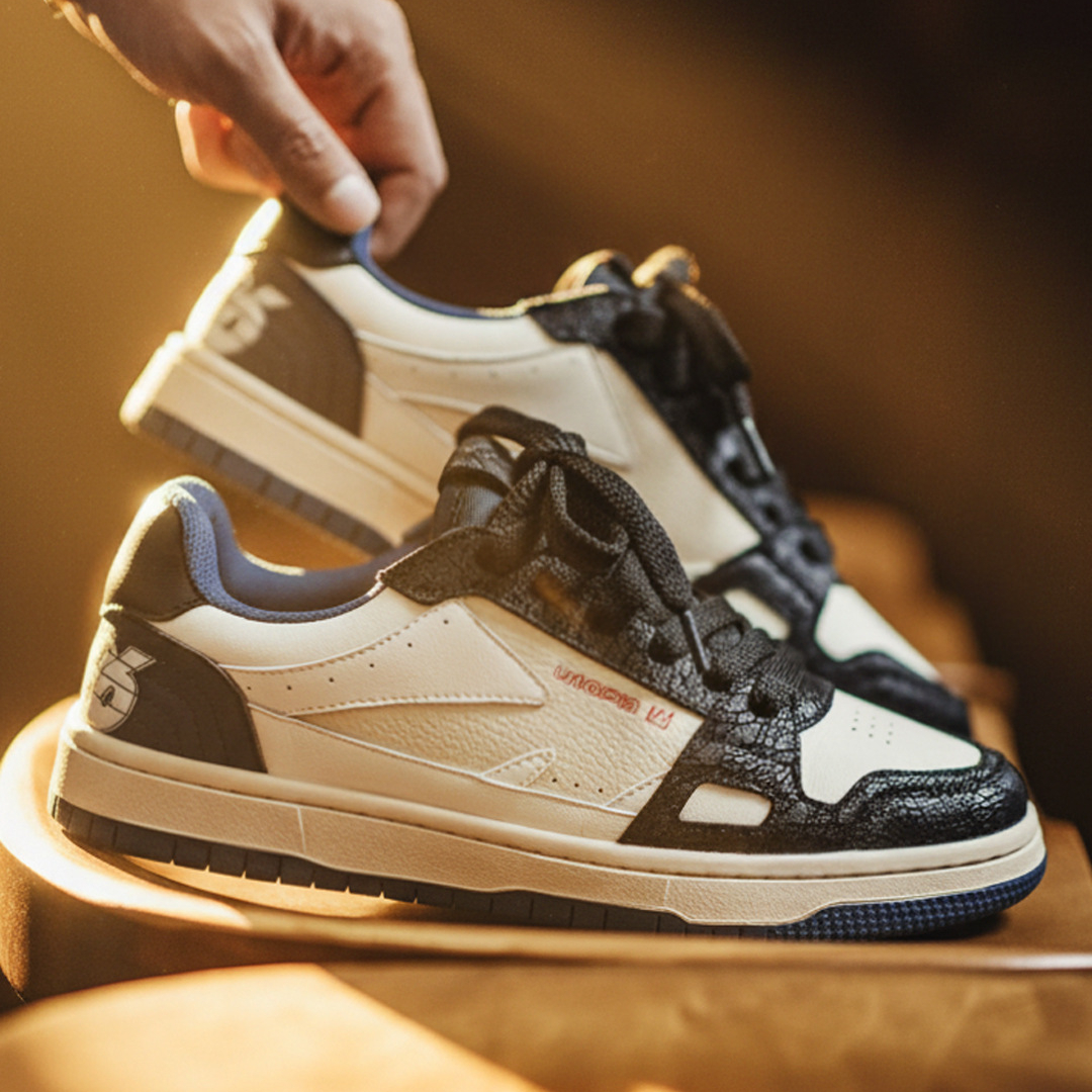 86滑板鞋男款2025新款復古低幫潮流百搭休閒鞋高街運動潮鞋子