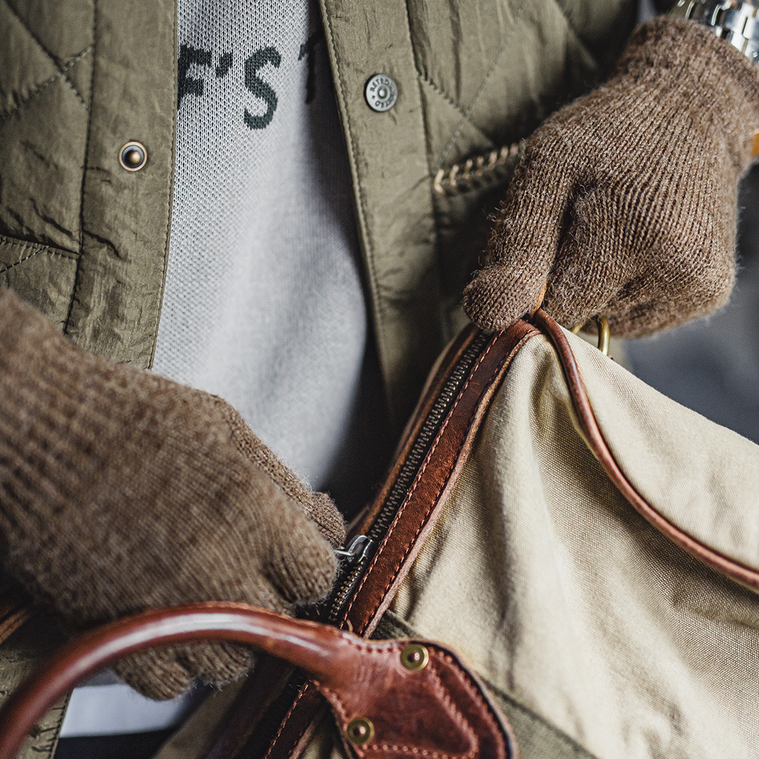 美式復古北極絨分指觸屏手套加厚防寒防風保暖男女秋冬季