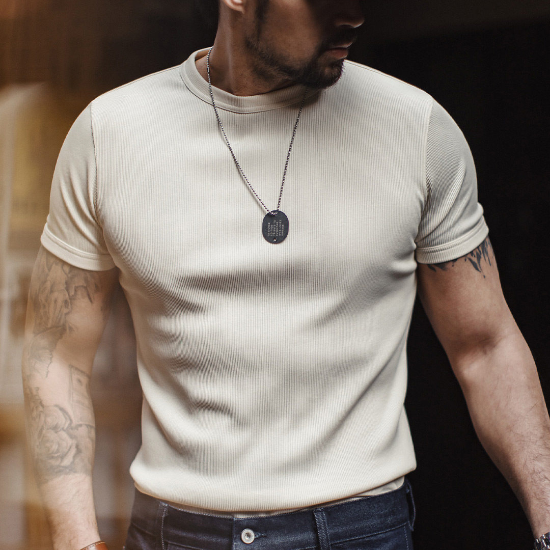 美式健身正肩收袖口短袖體能修身訓練服T恤打底衫男春夏