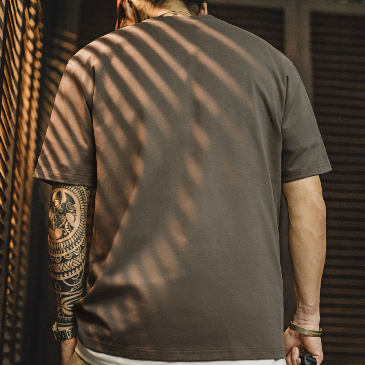 美式復古軍事風口袋T恤螺紋領口體能訓練硬漢短袖男夏季