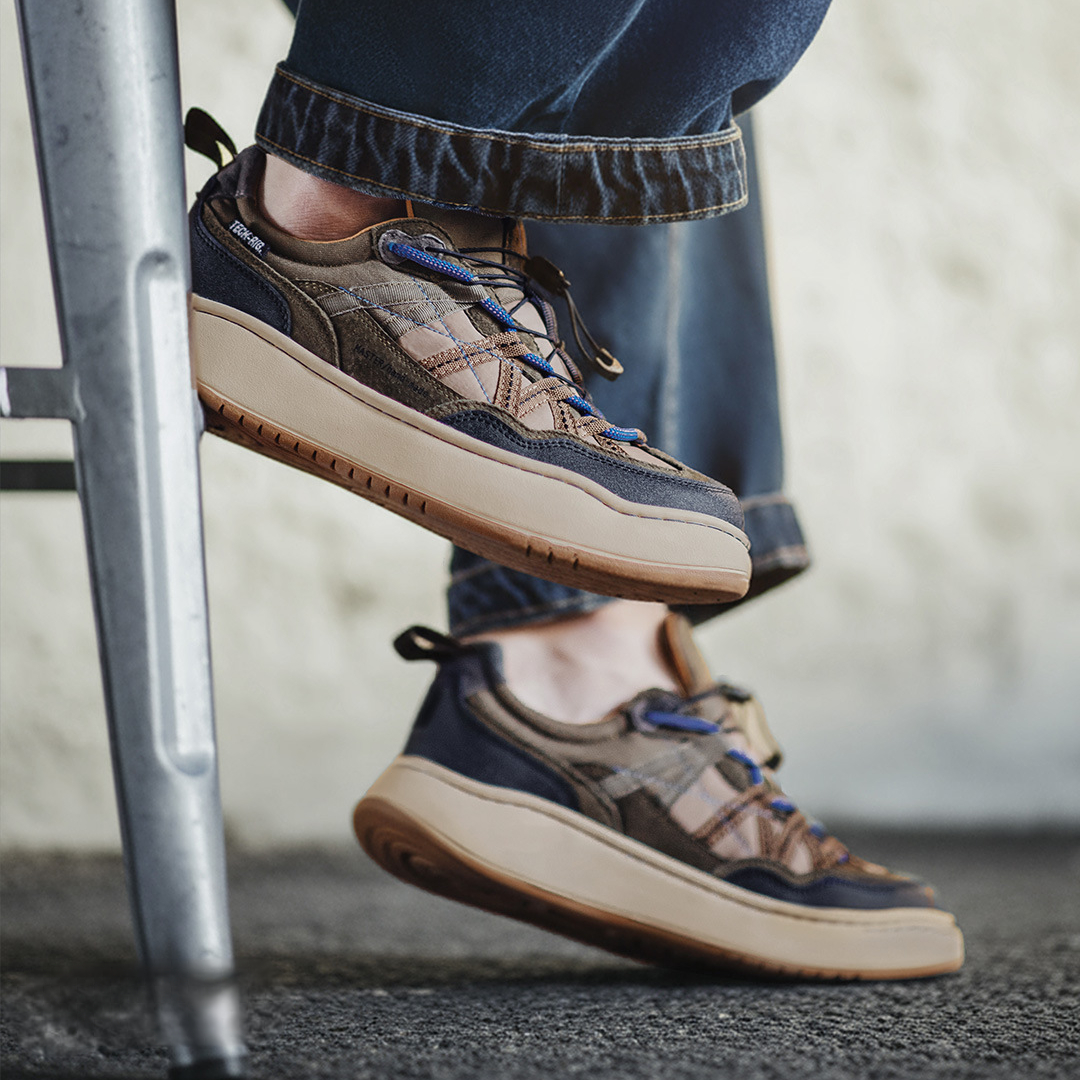 無境新款男士厚底增高山系板鞋機能風通勤鞋運動免系休閒鞋子