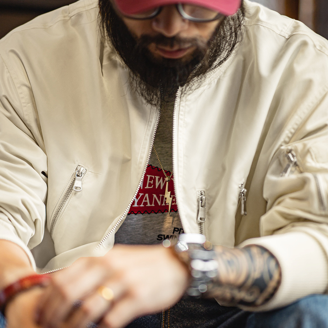 美式休閒白色L2B飛行員夾克尼龍薄款棒球服短款外套男秋