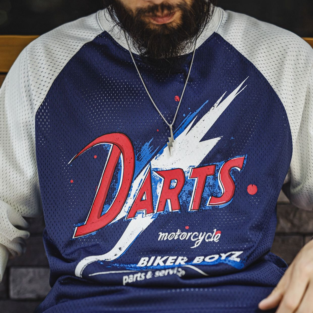 美式印花長袖T恤鏤空撞色針織插肩袖垂感套頭衛衣男夏秋