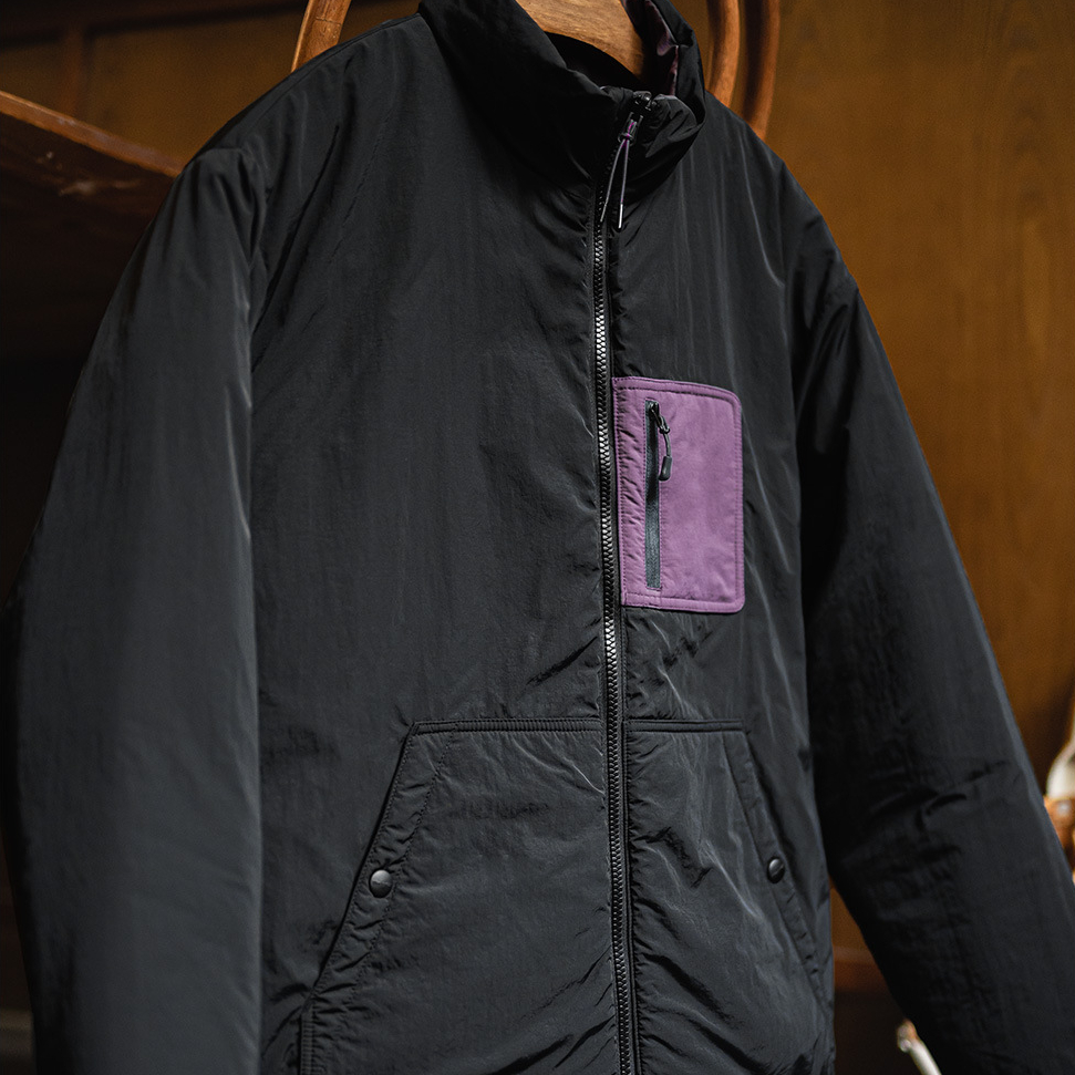 美式雙面穿保暖夾克山系加厚保暖棉服短款立領外套男秋冬