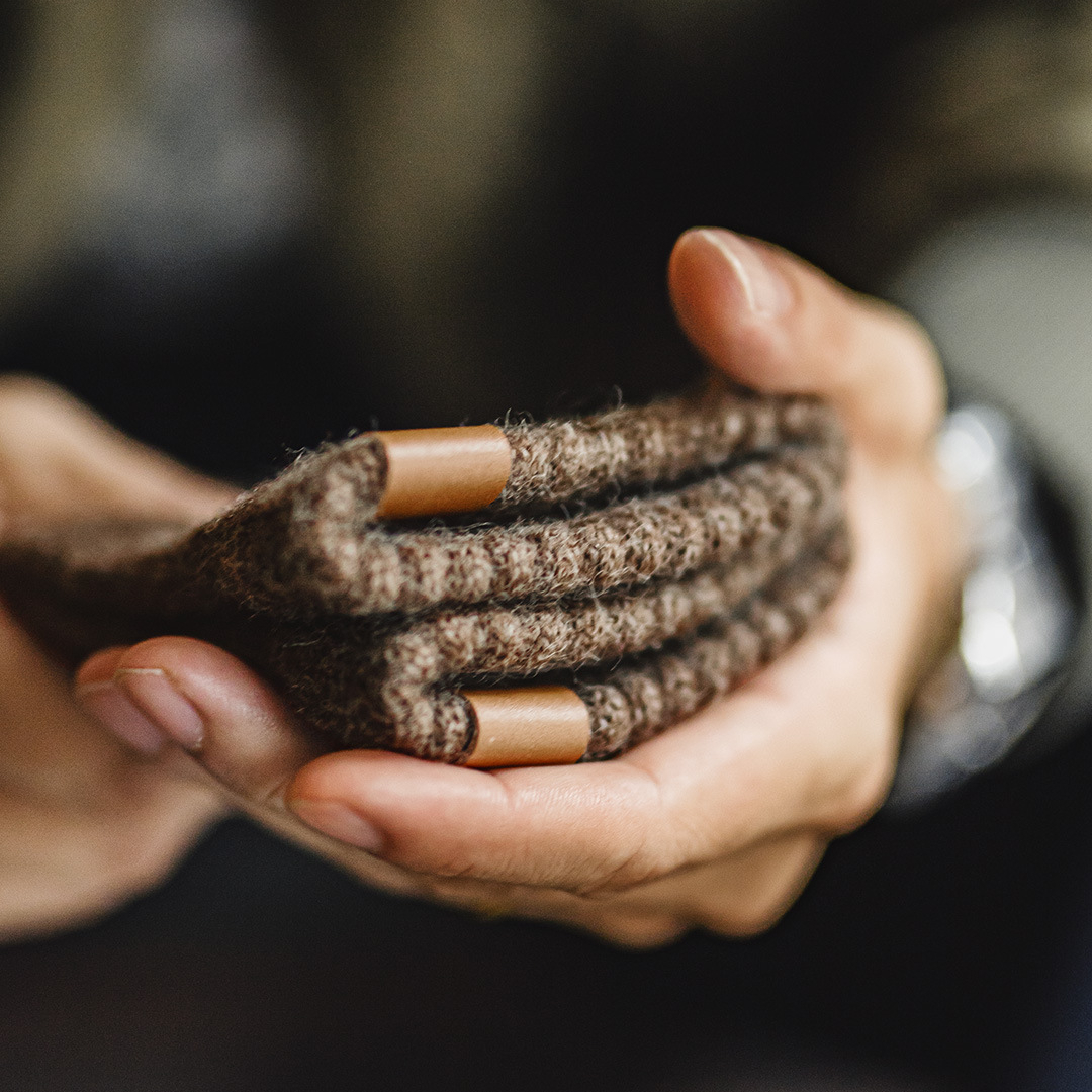 美式復古北極絨分指觸屏手套加厚防寒防風保暖男女秋冬季