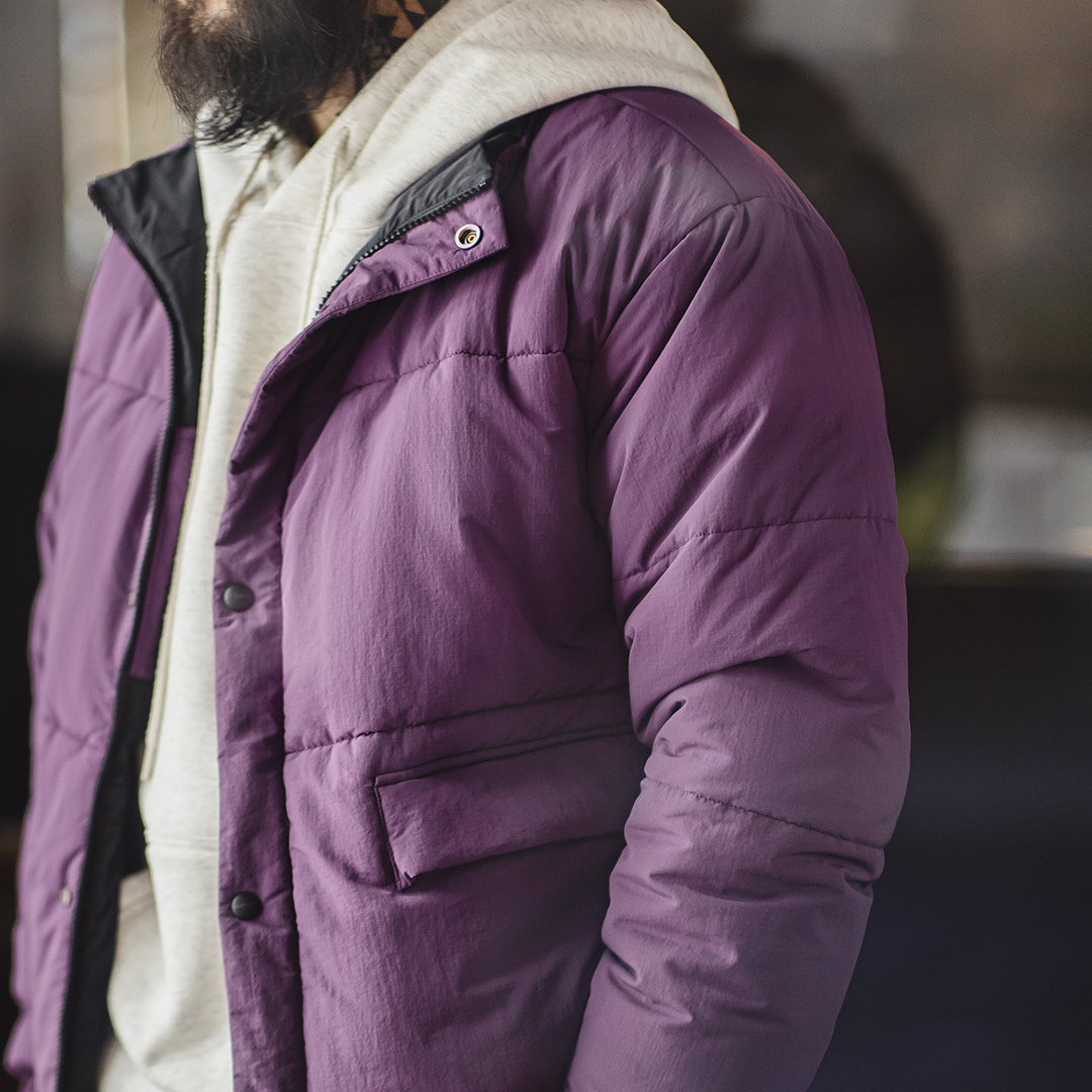 美式雙面穿保暖夾克山系加厚保暖棉服短款立領外套男秋冬