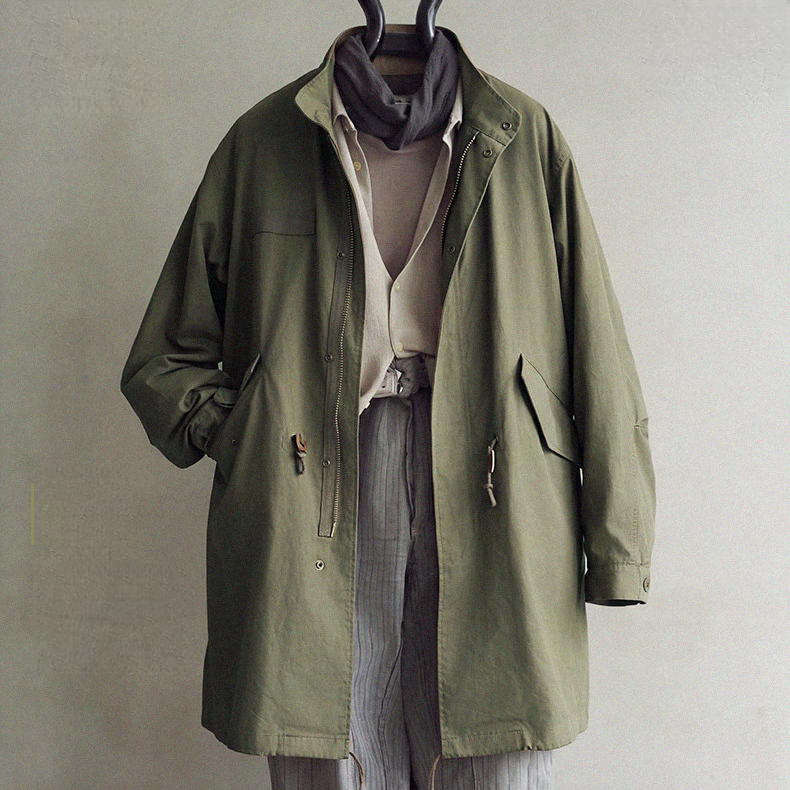 美式工裝M51魚尾風衣中長款野戰派克服parka夾克外套秋冬