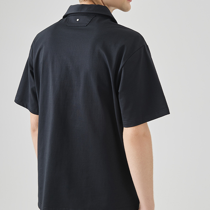 商務休閒短袖POLO衫男士夏季薄款高級感百搭翻領上衣工服
