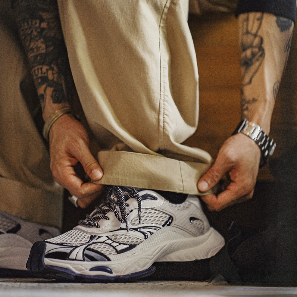 曼哈頓老爹鞋男2025秋季新款厚底網面增高白色軟底運動休閒鞋