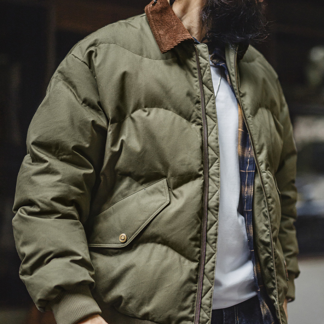 美式復古CWU45P飛行夾克短款翻領保暖轟炸機棉服外套男冬