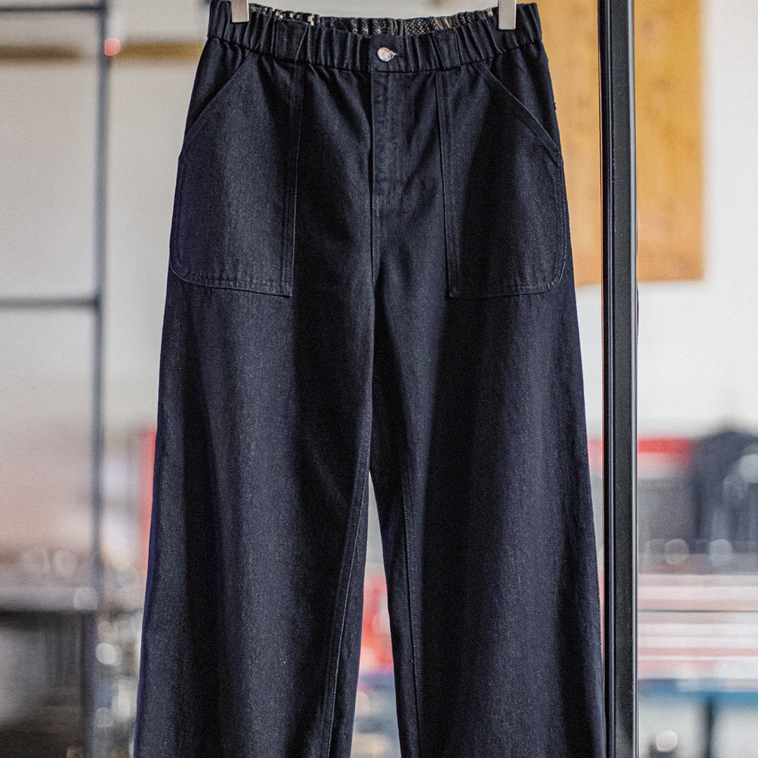 美式古布水洗牛仔褲直筒BORO闊腿深藍色寬鬆休閒褲子男春