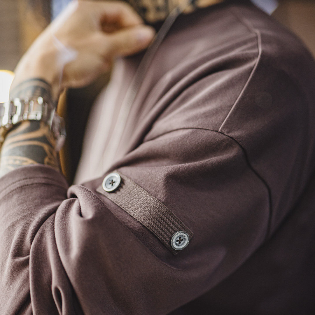 美式復古長袖T恤棉V領套頭白色寬鬆垂感外穿衛衣男款春