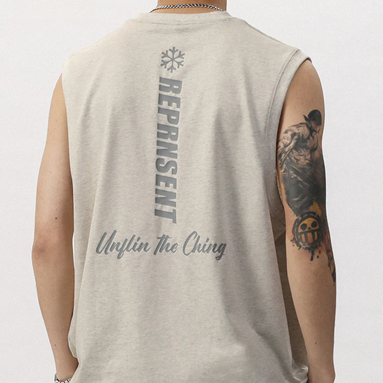 汗背心男款夏季健身痞帥新款無袖t恤圓領純棉潮