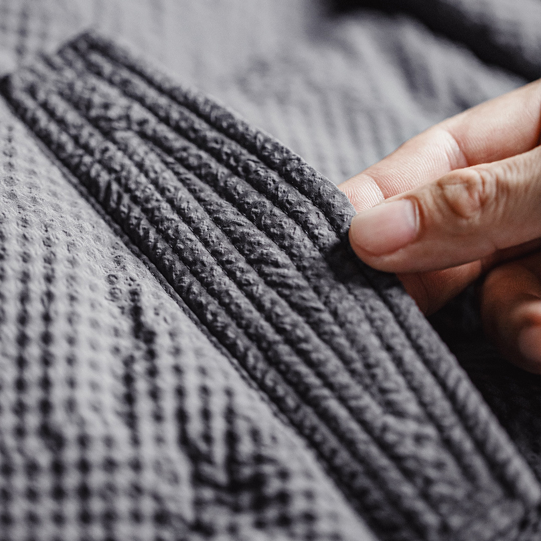 美式泡泡紗羽絨服90白鴨絨高蓬鬆度肌理感連帽外套男秋冬