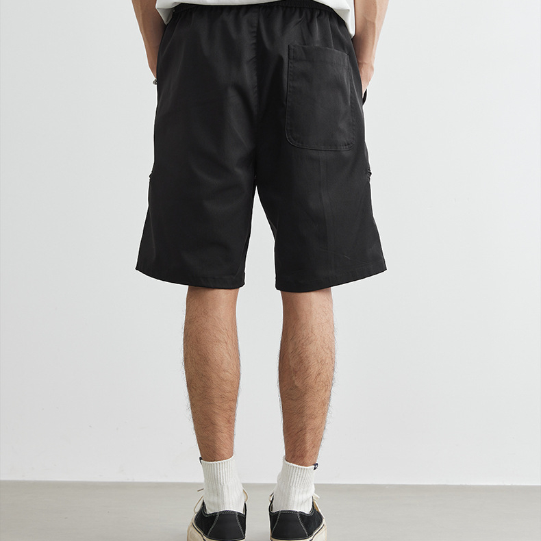 工裝機能短褲男夏季2025新款五分中褲寬鬆抽繩薄款褲子潮