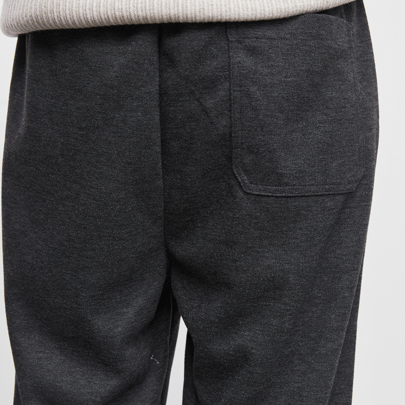 雅衡時尚加厚毛呢休閒褲男秋冬季2025新款顯瘦直筒長褲子