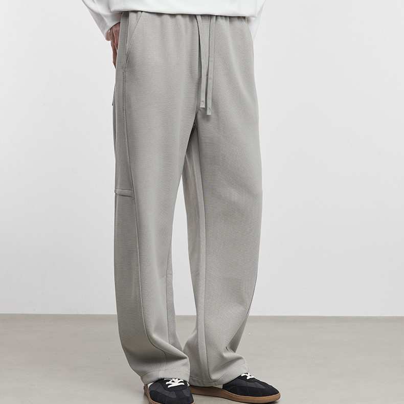 素律闊腿休閒褲子男春秋季2025新款寬鬆直筒彎刀長褲潮牌