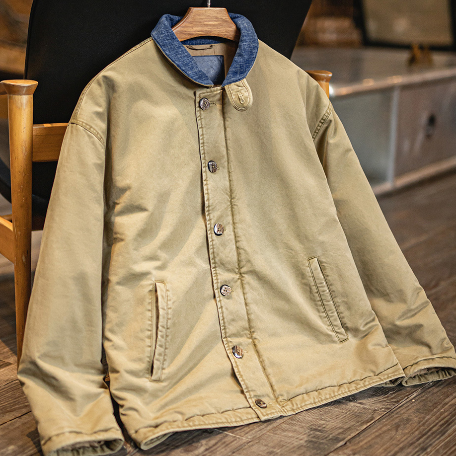 美式復古N1甲板服加厚保暖棉服立領短款夾克外套男款秋冬