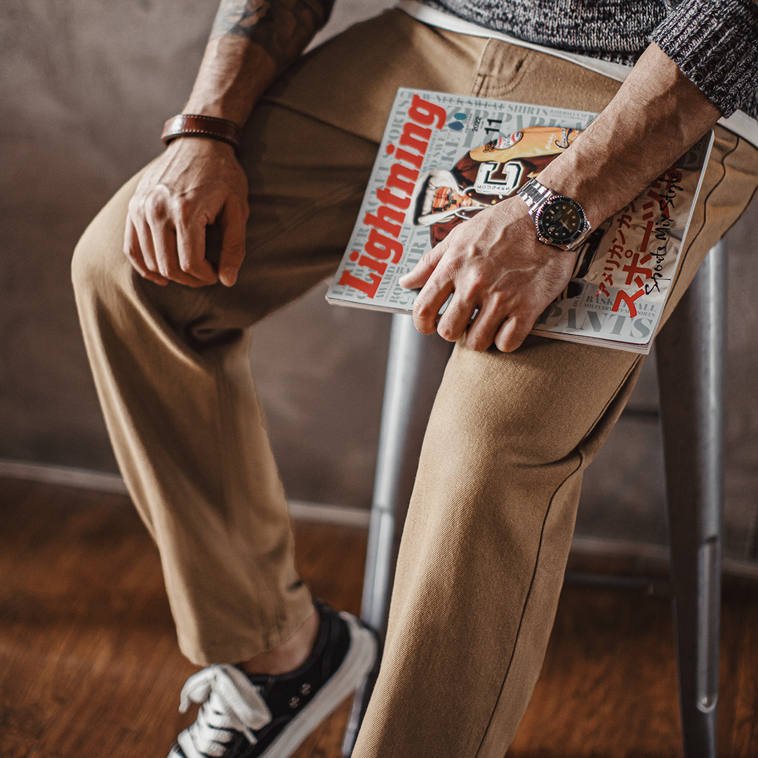 美式復古卡其色牛仔褲美拉德直筒休閒天絲萊賽爾褲子男秋