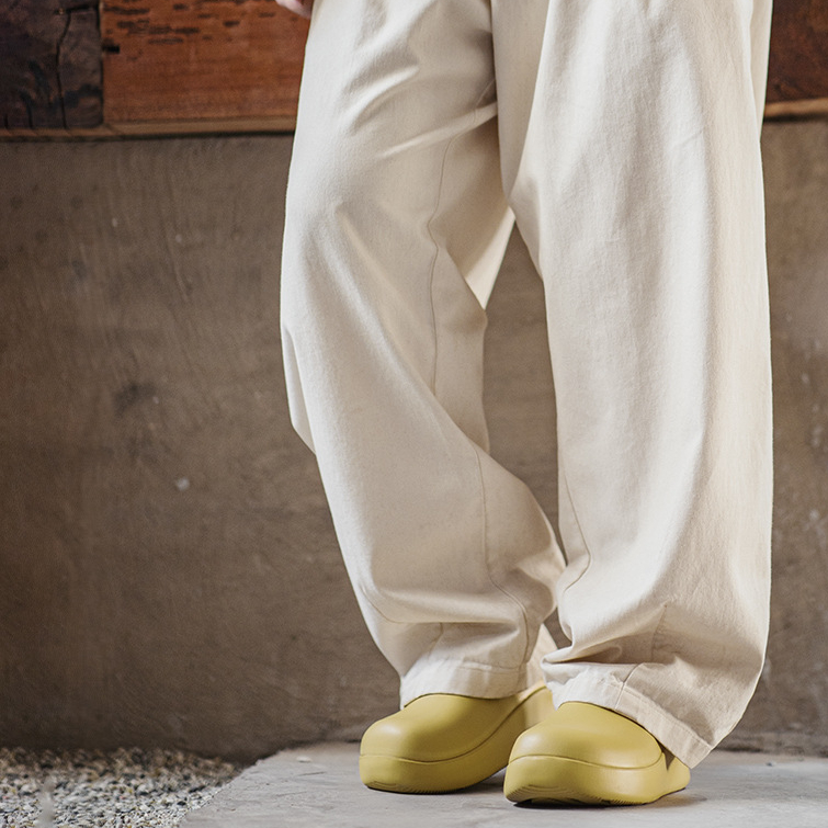 洞洞鞋男夏2025新款厚底廚師鞋涉水半包頭拖鞋戶外穿沙灘涼拖