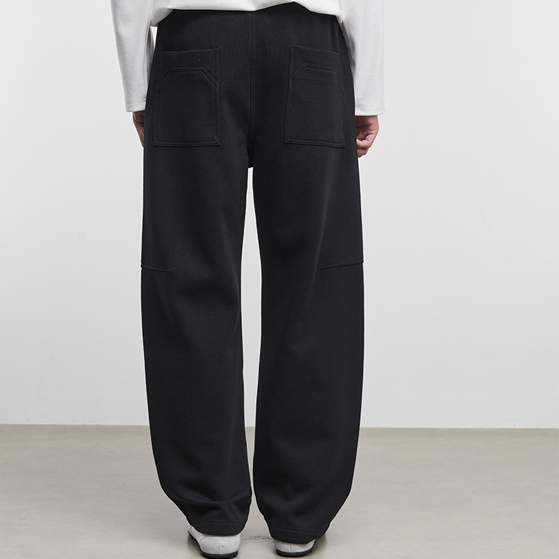 素律闊腿休閒褲子男春秋季2025新款寬鬆直筒彎刀長褲潮牌