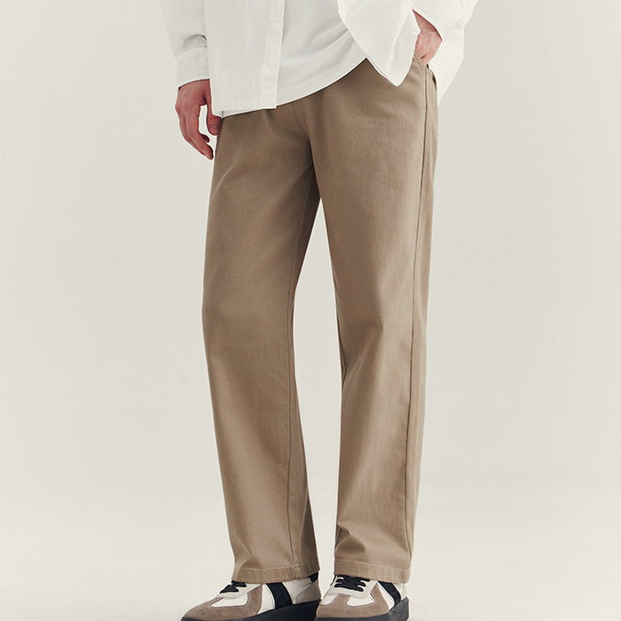 秋季褲子男休閒褲高級感寬鬆直筒時尚百搭長褲