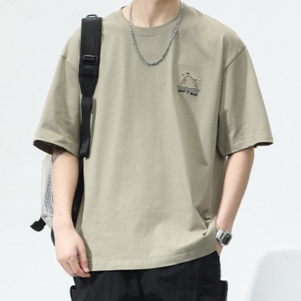 夏季新款街頭潮流bf風創意印花圓領T恤男女學生短袖