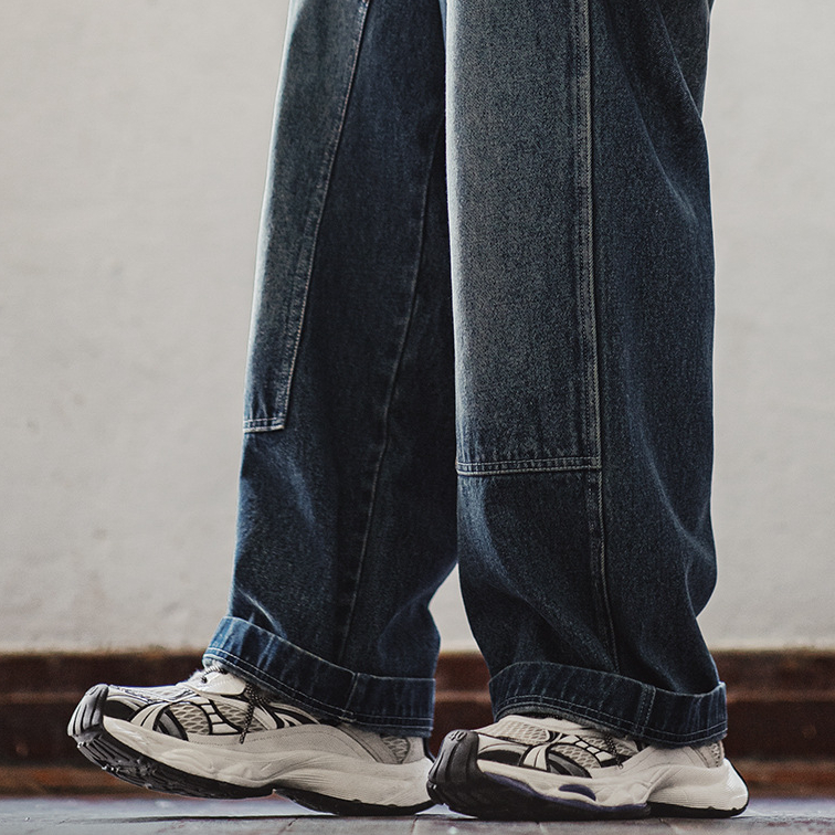 曼哈頓老爹鞋男2025秋季新款厚底網面增高白色軟底運動休閒鞋