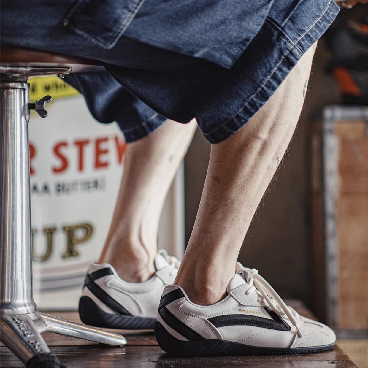 極速賽車鞋男款2025夏季新款復古透氣德訓鞋薄底運動休閒鞋子