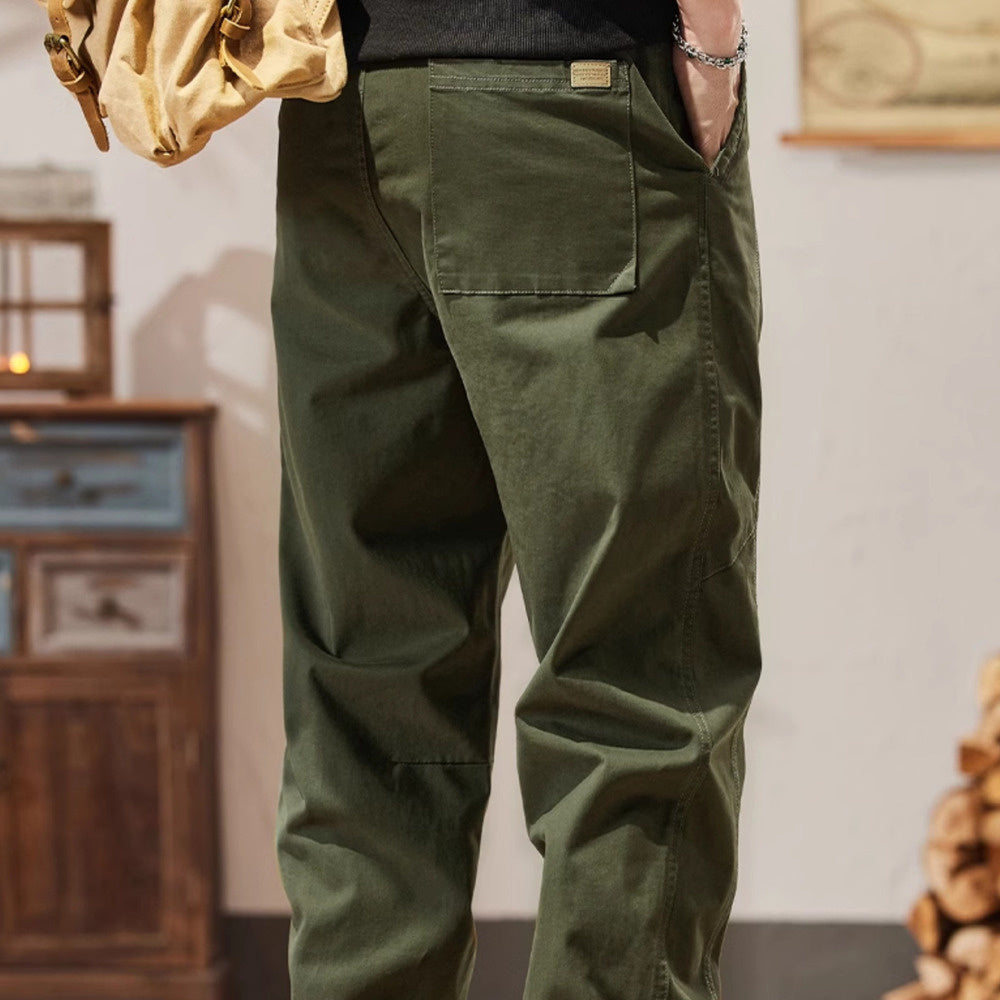 美式休閑褲男士春秋季新款寬松束腳哈倫工裝褲