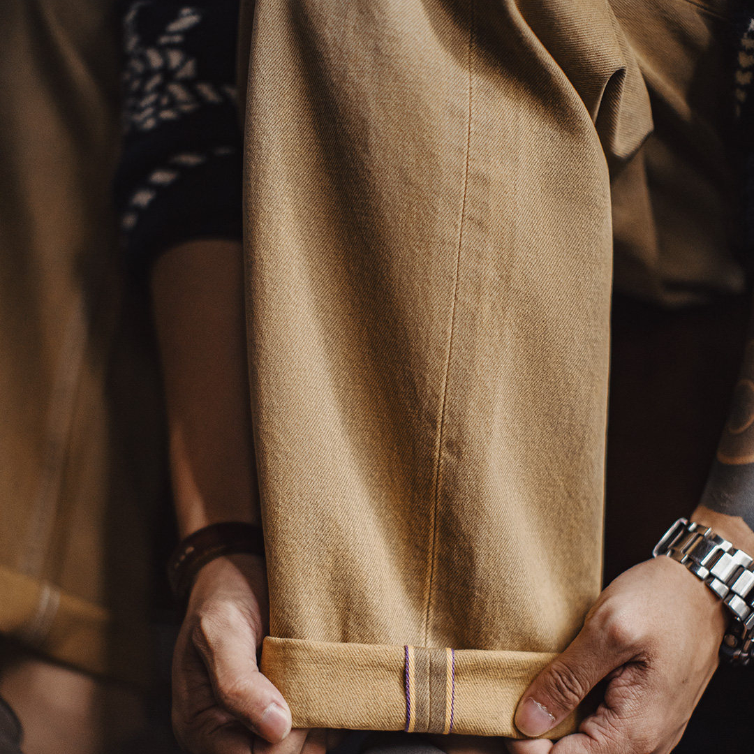 美式復古淺卡其色牛仔褲直筒水洗寬鬆闊腿休閒長褲子男春