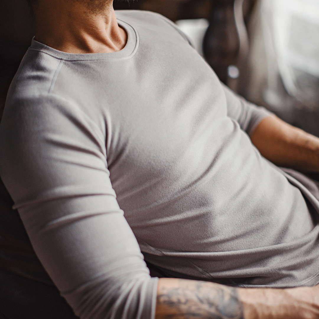 極度溫感無痕保暖內衣套裝抗菌防靜電打底衫秋衣褲男秋冬