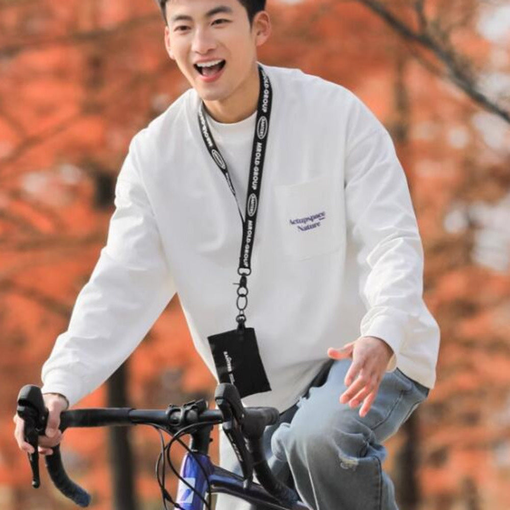 長袖T恤男發泡印花百搭圓領衛衣