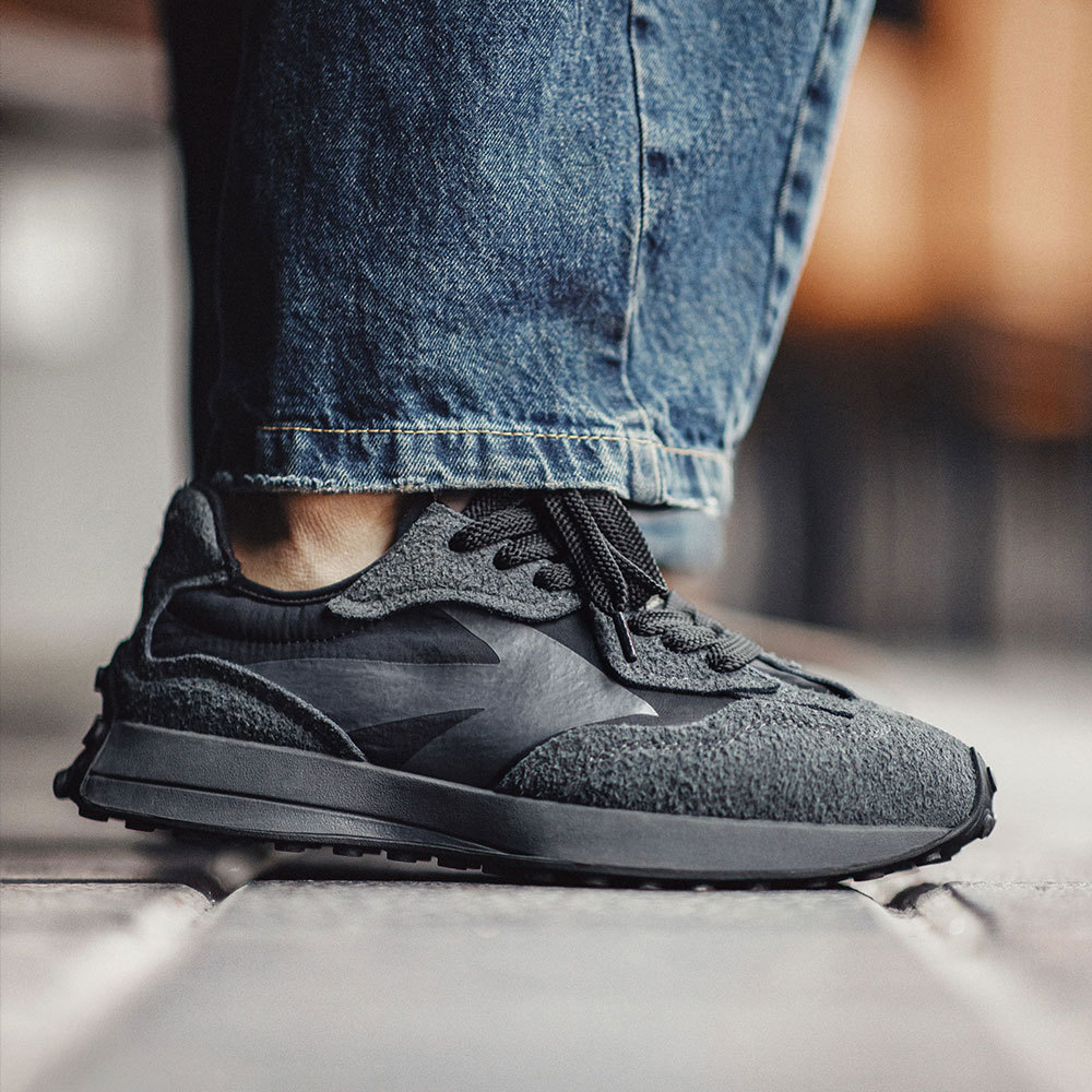 復古黑武士老爹鞋純黑色厚底減震運動休閒百搭鞋子男春季