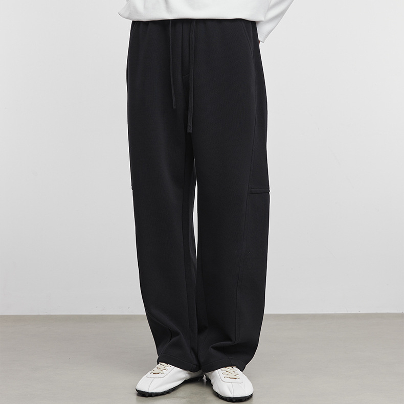 素律闊腿休閒褲子男春秋季2025新款寬鬆直筒彎刀長褲潮牌