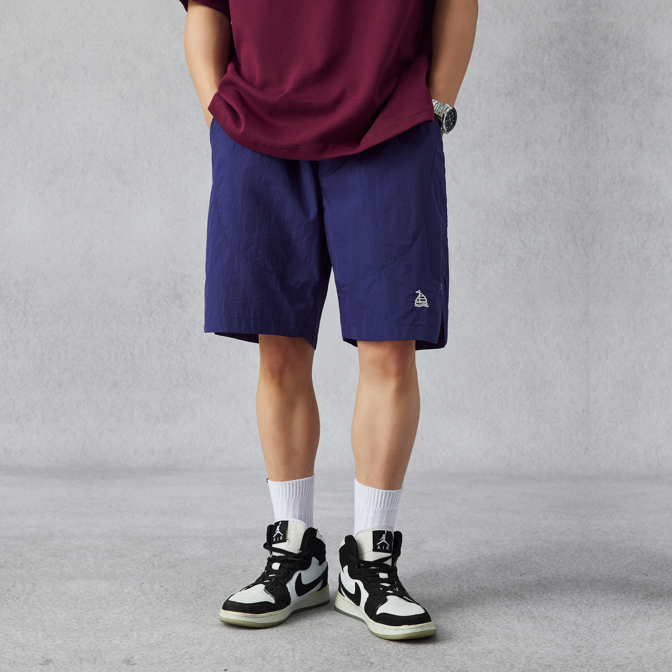 美式潮牌戶外工裝速乾運動短褲男夏季寬鬆休閒直筒五分褲