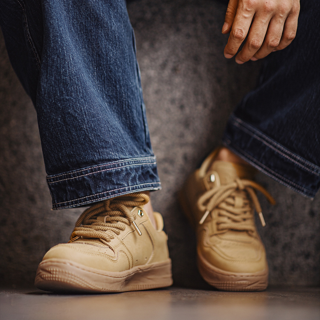 工裝鞋男士冬季新款低幫厚底大黃靴輕便軟底美式復古休閒板鞋