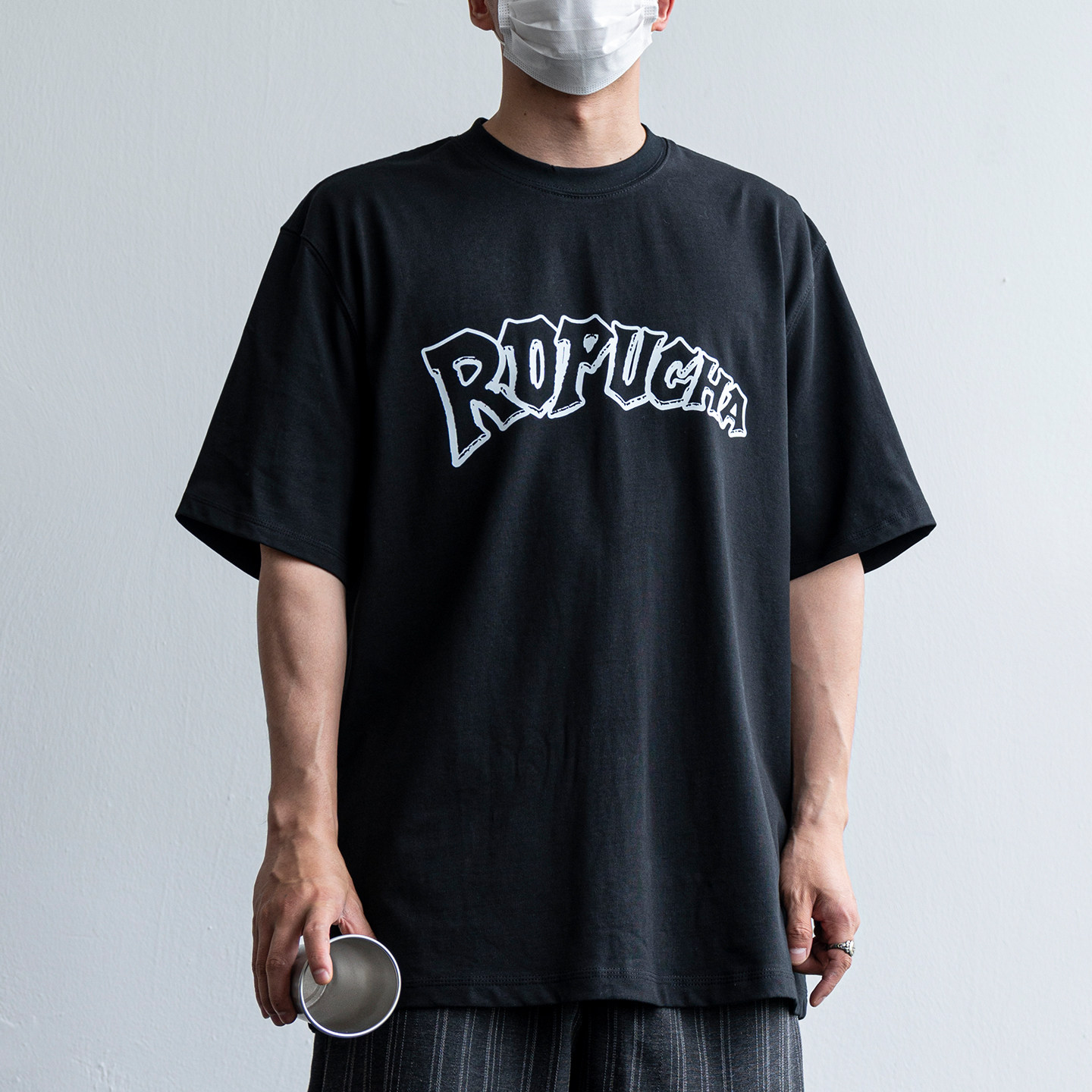日系簡約復古純棉字母印花圓領短袖T恤男夏季情侶百搭半袖上衣tee