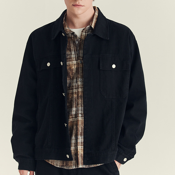 秋冬季純棉外套男士潮款高級感痞帥寬鬆街頭復古翻領夾克