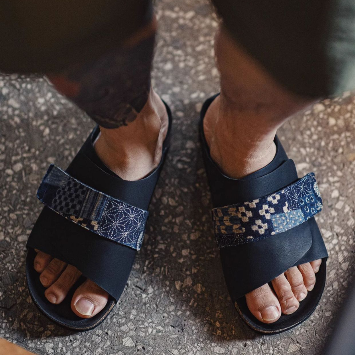 復古軟木拖鞋子男士2025夏季新款外穿魔術貼休閒小眾一字涼拖