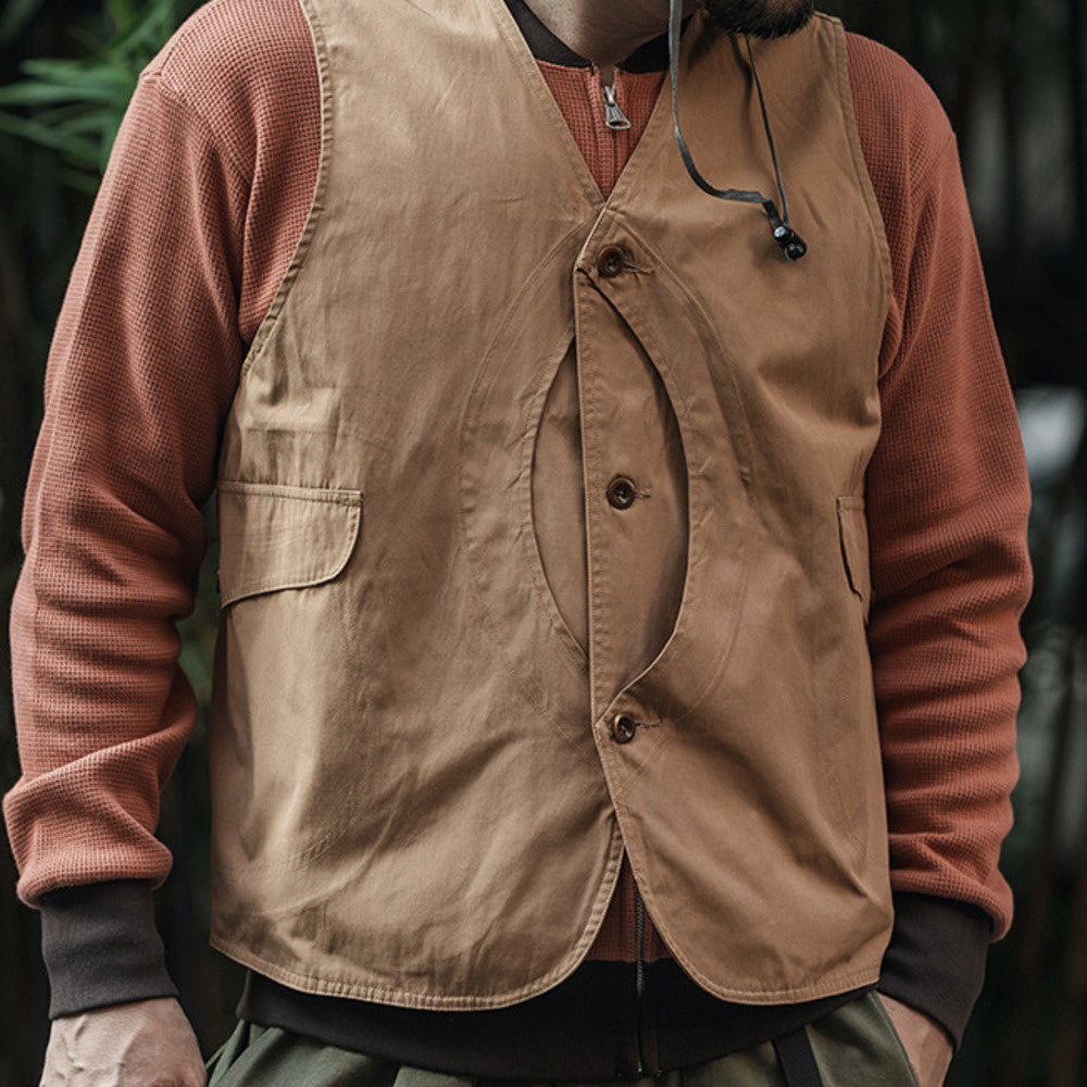 HALF MOON半月口袋防水戶外機能馬甲 男士狩獵漁夫背心