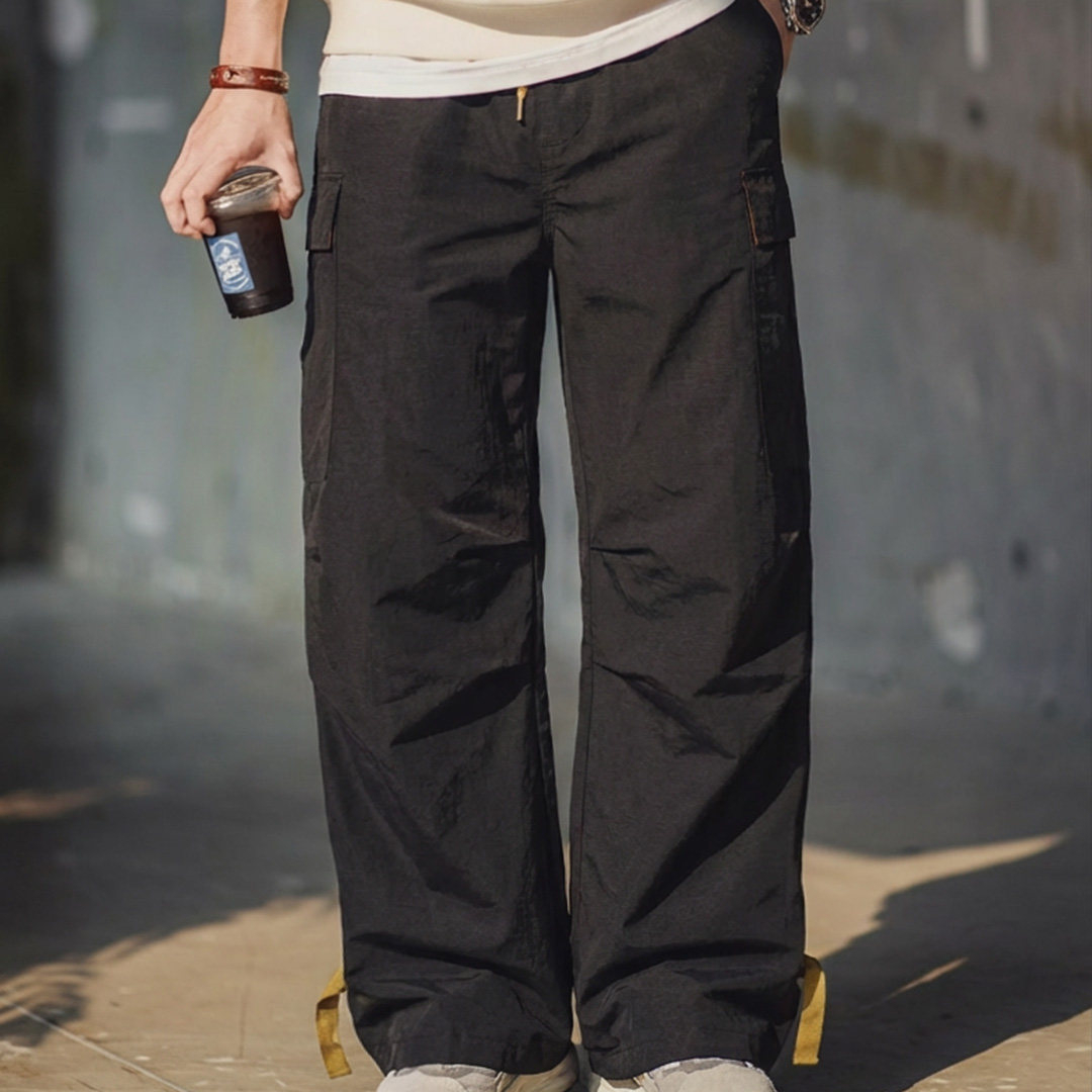 美式M65傘兵褲寬鬆山系機能闊腿大口袋直筒休閒褲男款春