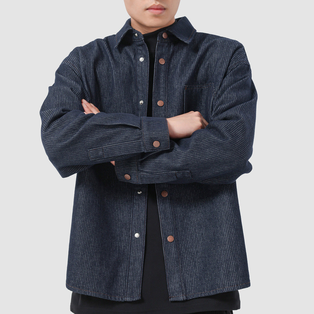 石磨丹寧水洗牛仔襯衫