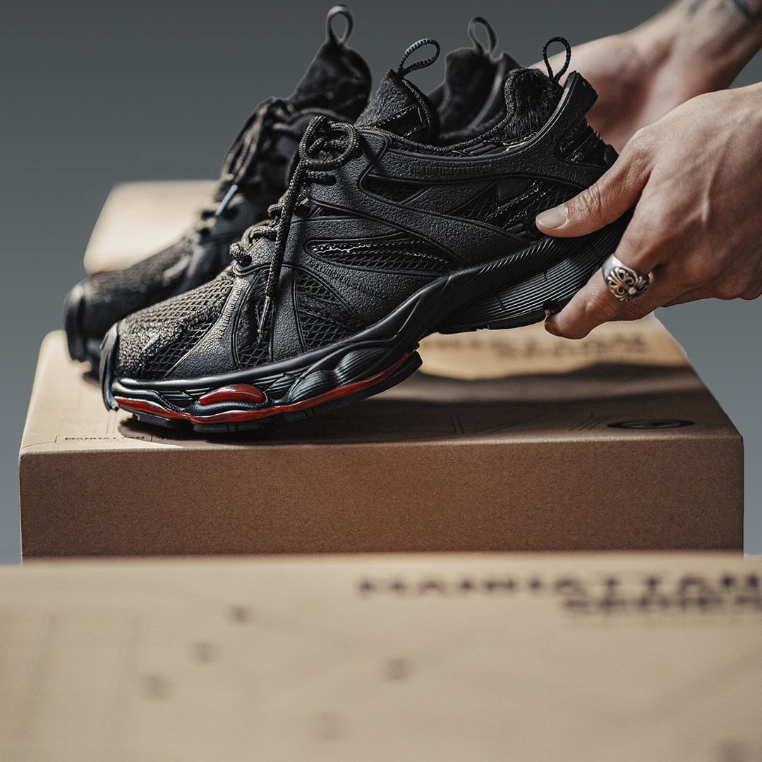 馬年限定黑馬老爹鞋男秋冬新款厚底增高復古休閒運動波鞋