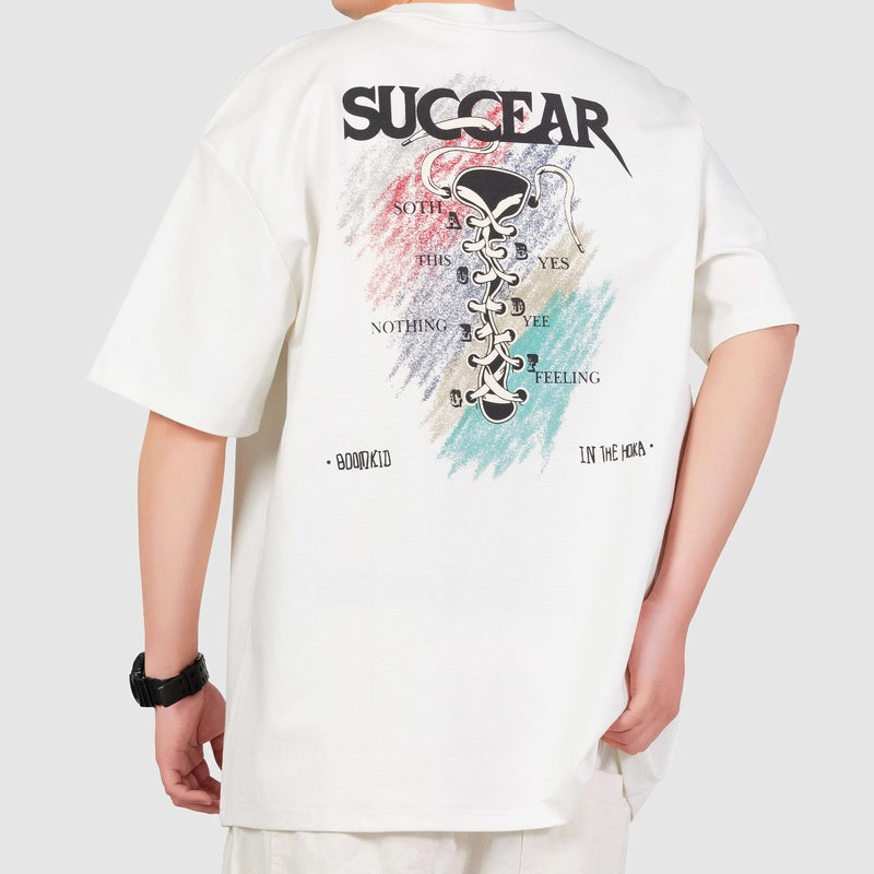 夏季新款220g美式潮流半袖個性印花運動短袖T恤男tee