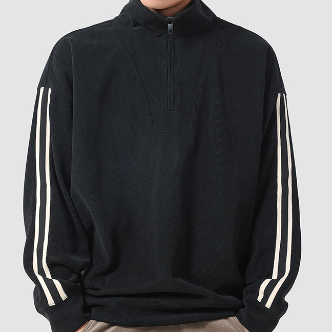 秋季新款日系半高領拉鍊衛衣男寬鬆休閒百搭立領長袖外套